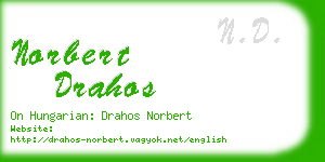norbert drahos business card